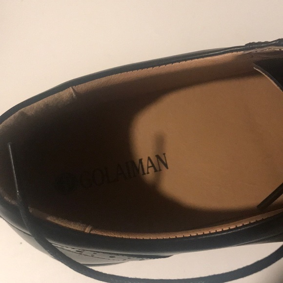 Men’s Leather Wingtip Dress Shoes - Picture 3 of 7